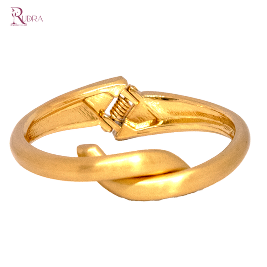 Infinity Loop Gold Cuff Bracelet