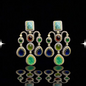 Opulent Cascade Gemstone Earrings