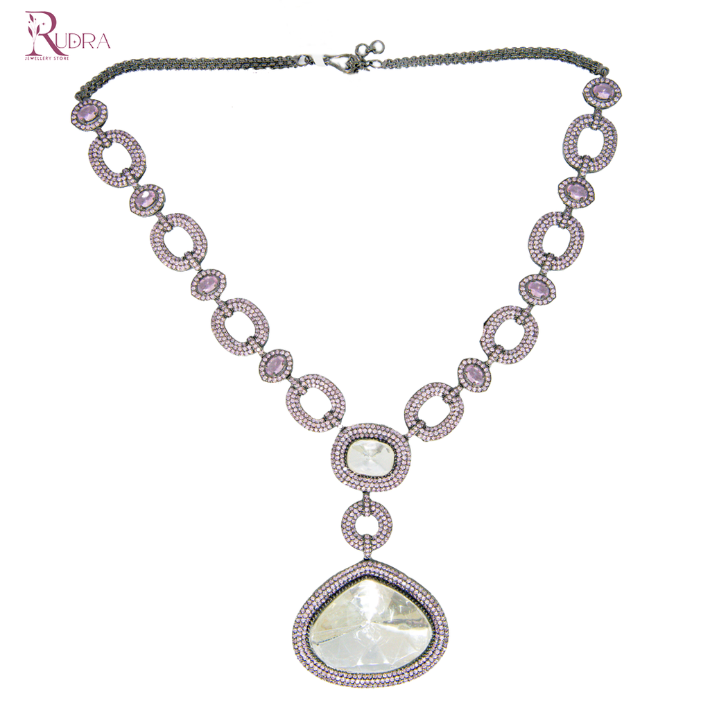 Rajputana Polki Cut Pendant Set