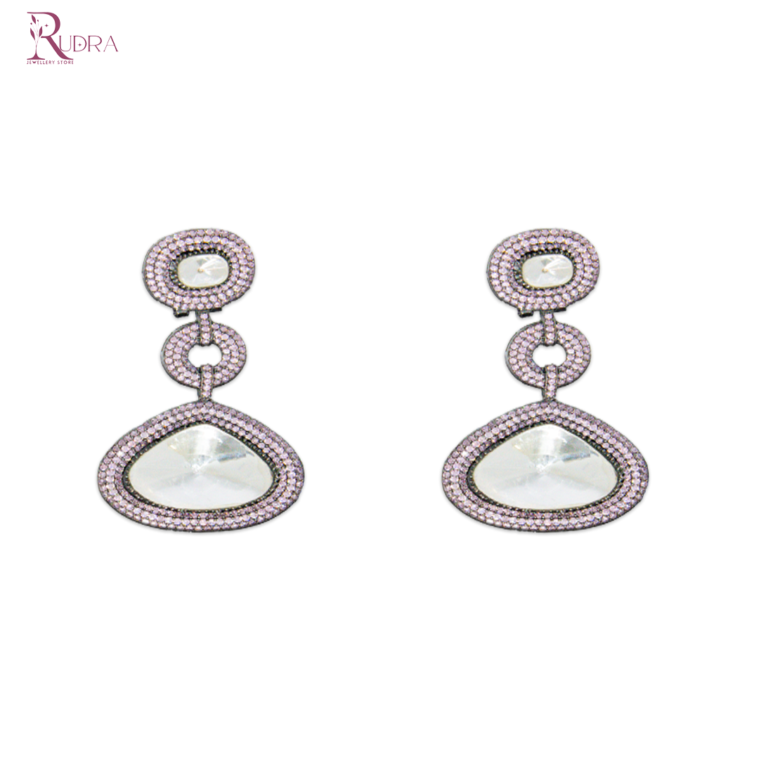 Rajputana Polki Cut Pendant Set