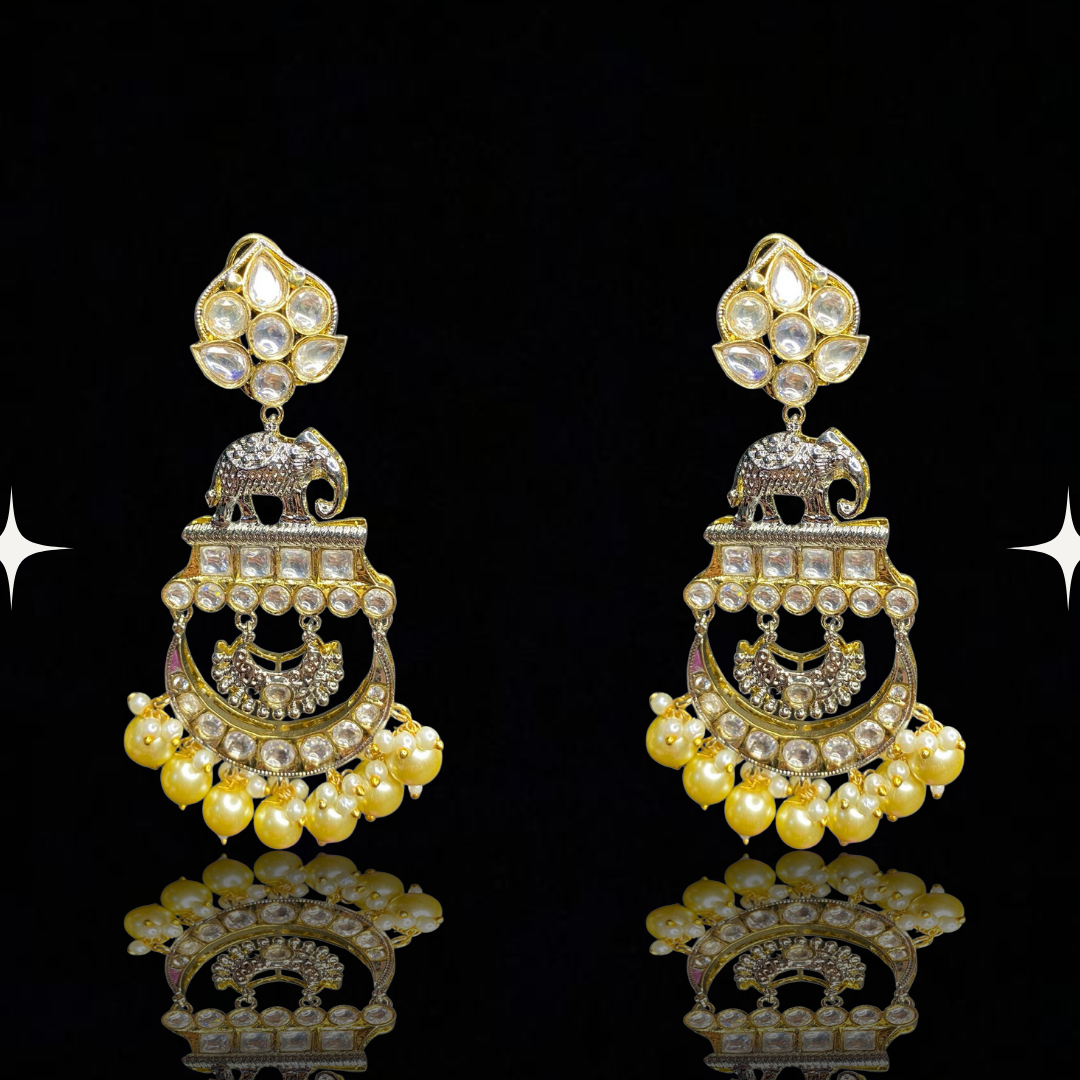 Majestic Elephant Jhumka Earrings