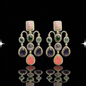 Opulent Cascade Gemstone Earrings