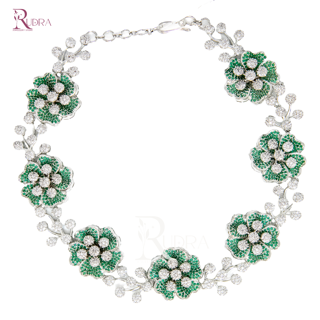 Floral Majesty CZ Necklace