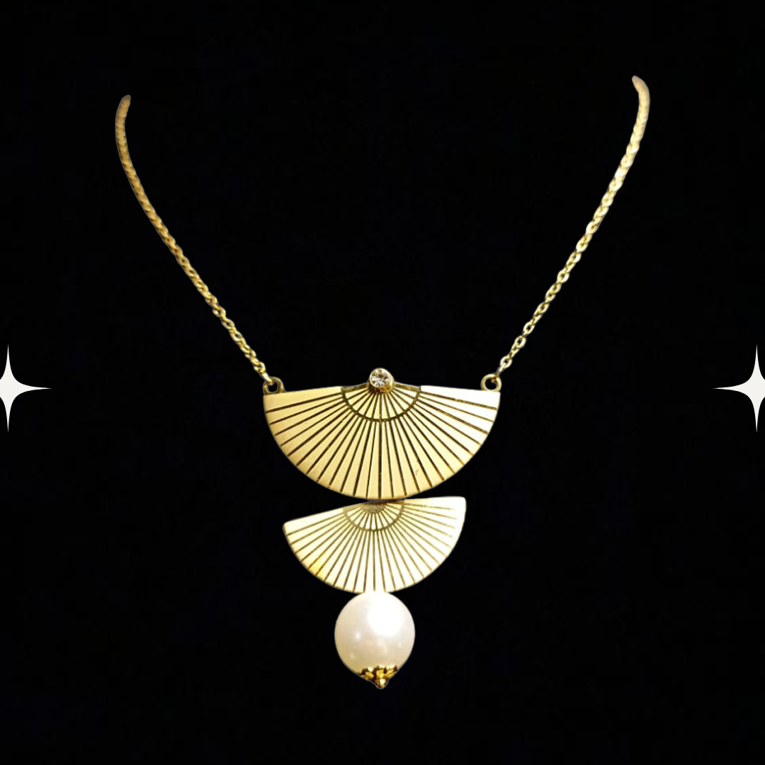 Sunbeam Pearl Pendant Necklace