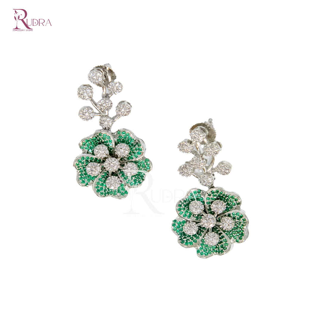 Floral Majesty CZ Necklace