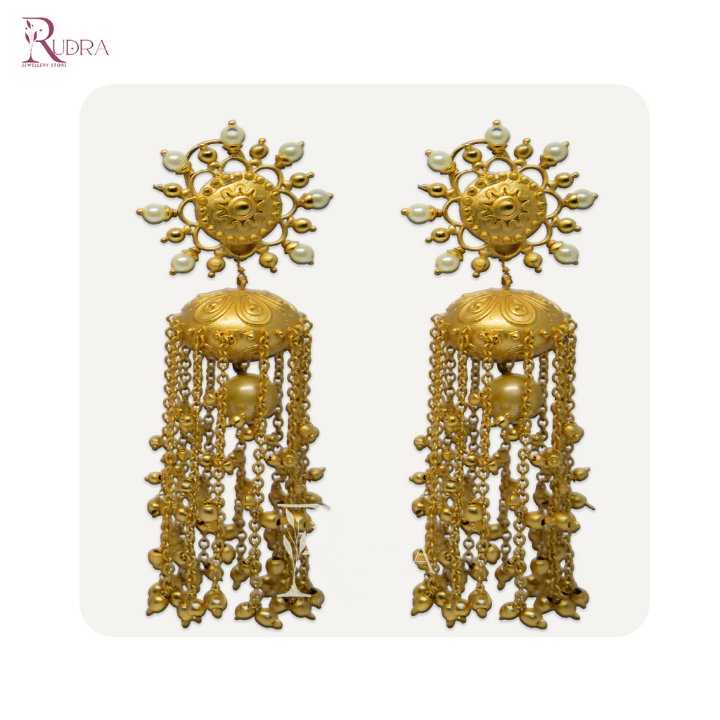 Sunburst Chain Earrings