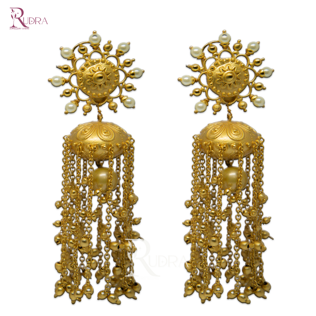 Sunburst Chain Earrings