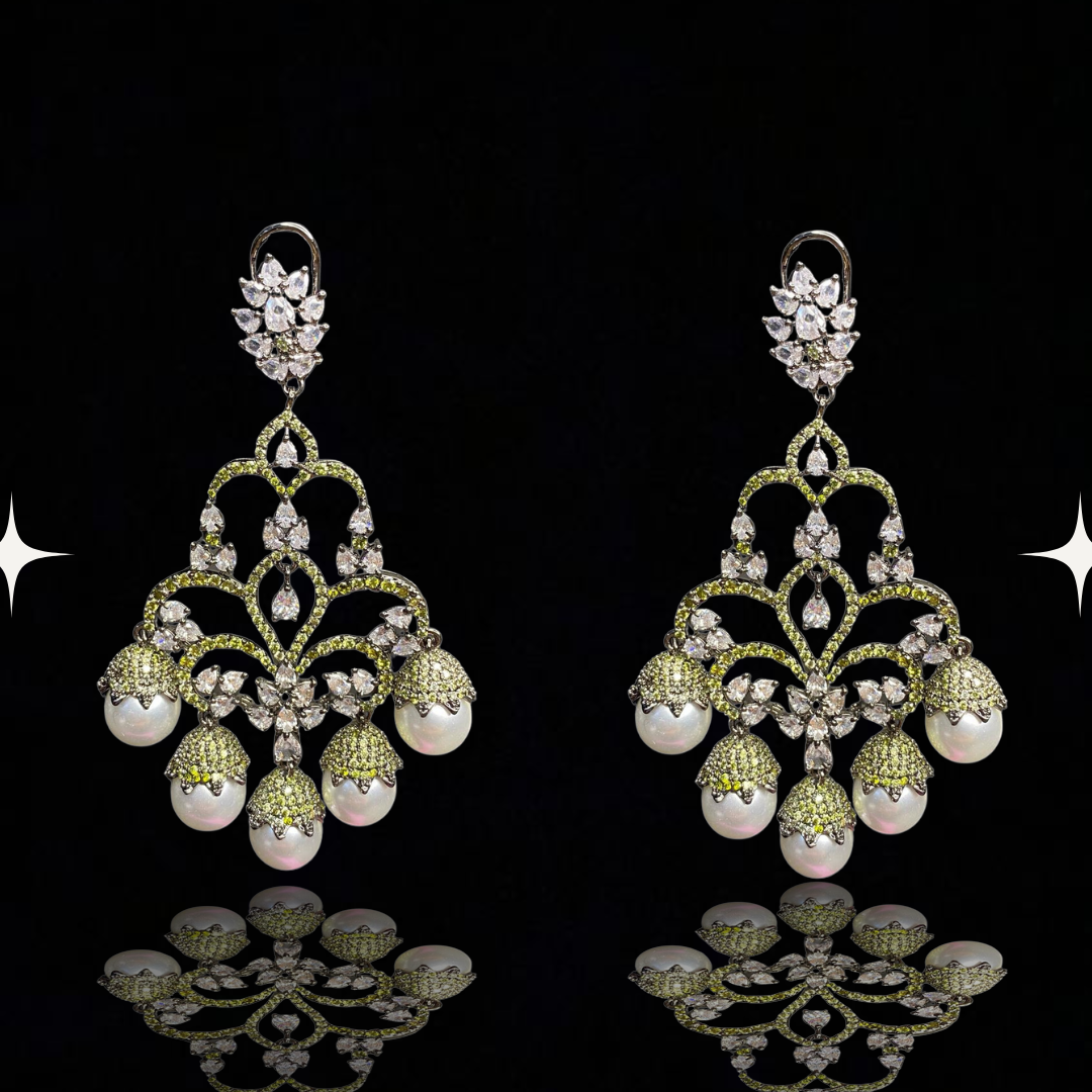 Psychedelic Pearl Cascade Earrings