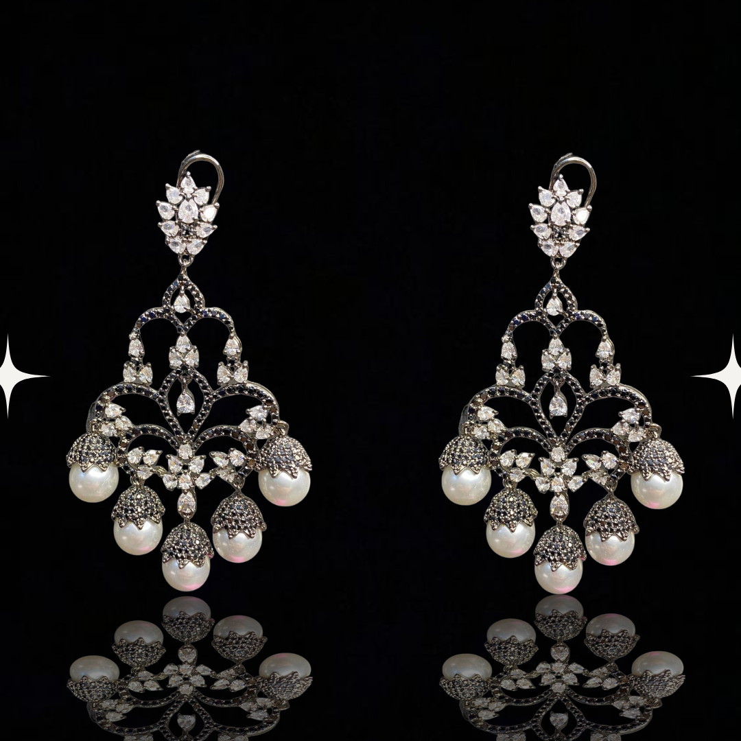 Psychedelic Pearl Cascade Earrings