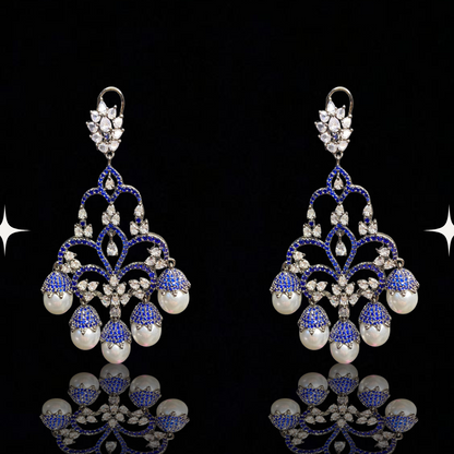 Psychedelic Pearl Cascade Earrings