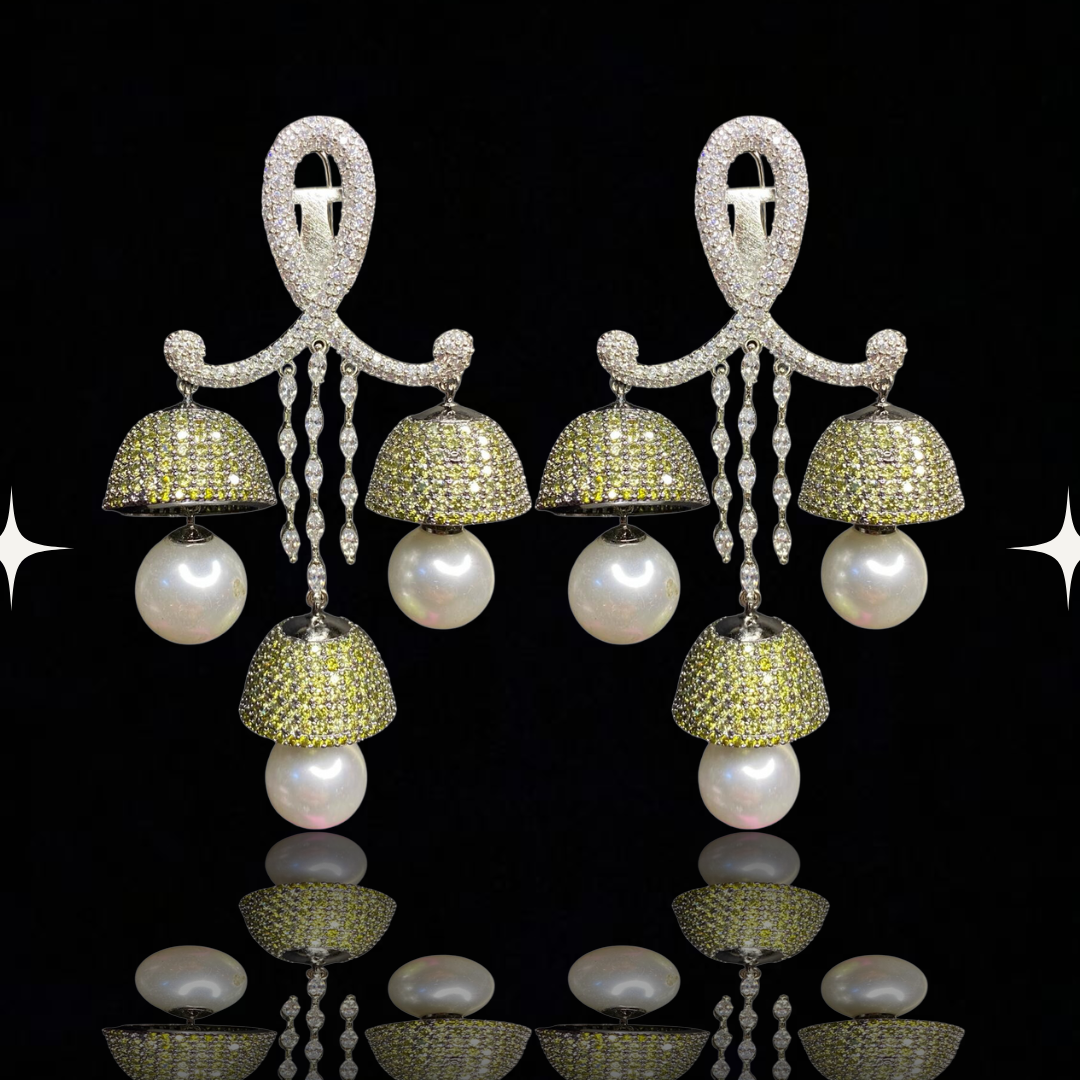 Psychedelic Anti-Anxiety Pearl Dangle Earrings