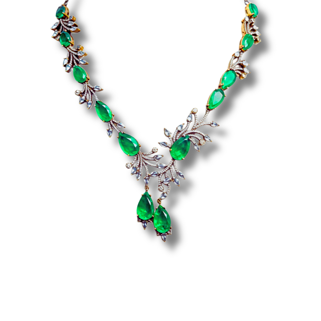 Emerald Elegance Necklace Set