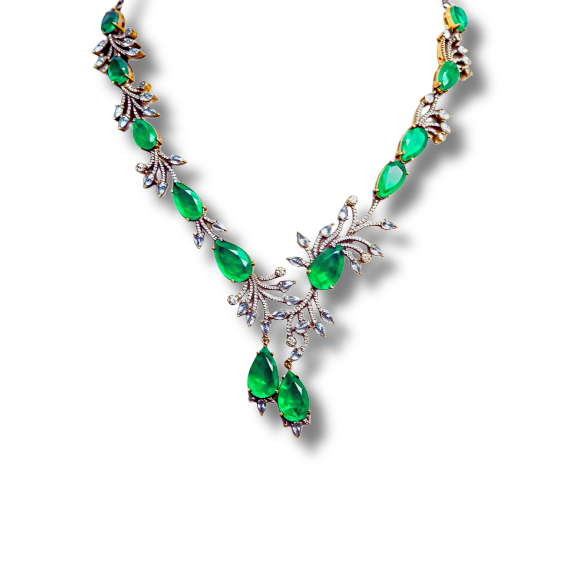 Emerald Elegance Necklace Set