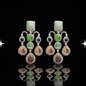 Opulent Cascade Gemstone Earrings