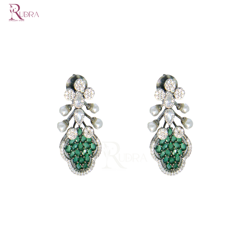 Dynasty Bling Necklace Set in Ruby and Emerald