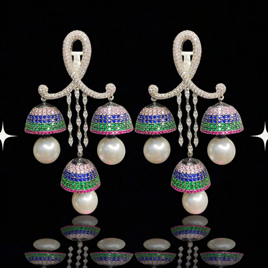 Psychedelic Anti-Anxiety Pearl Dangle Earrings