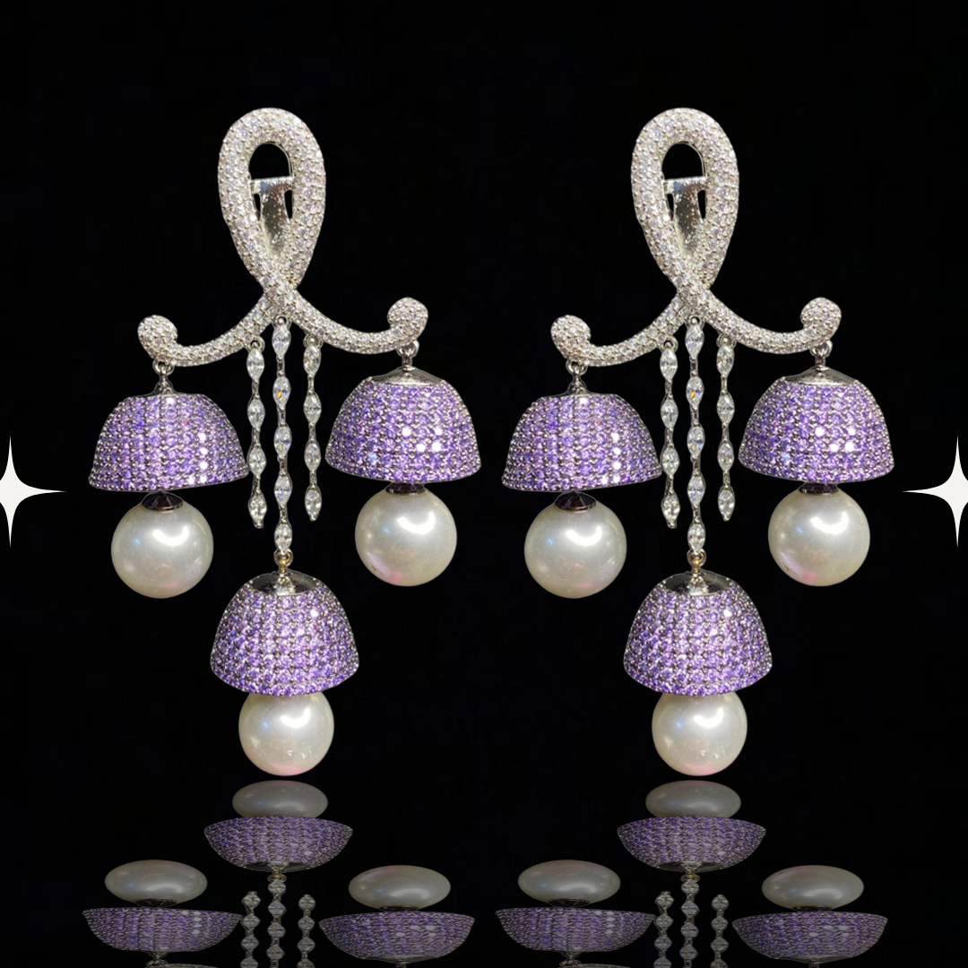 Psychedelic Anti-Anxiety Pearl Dangle Earrings