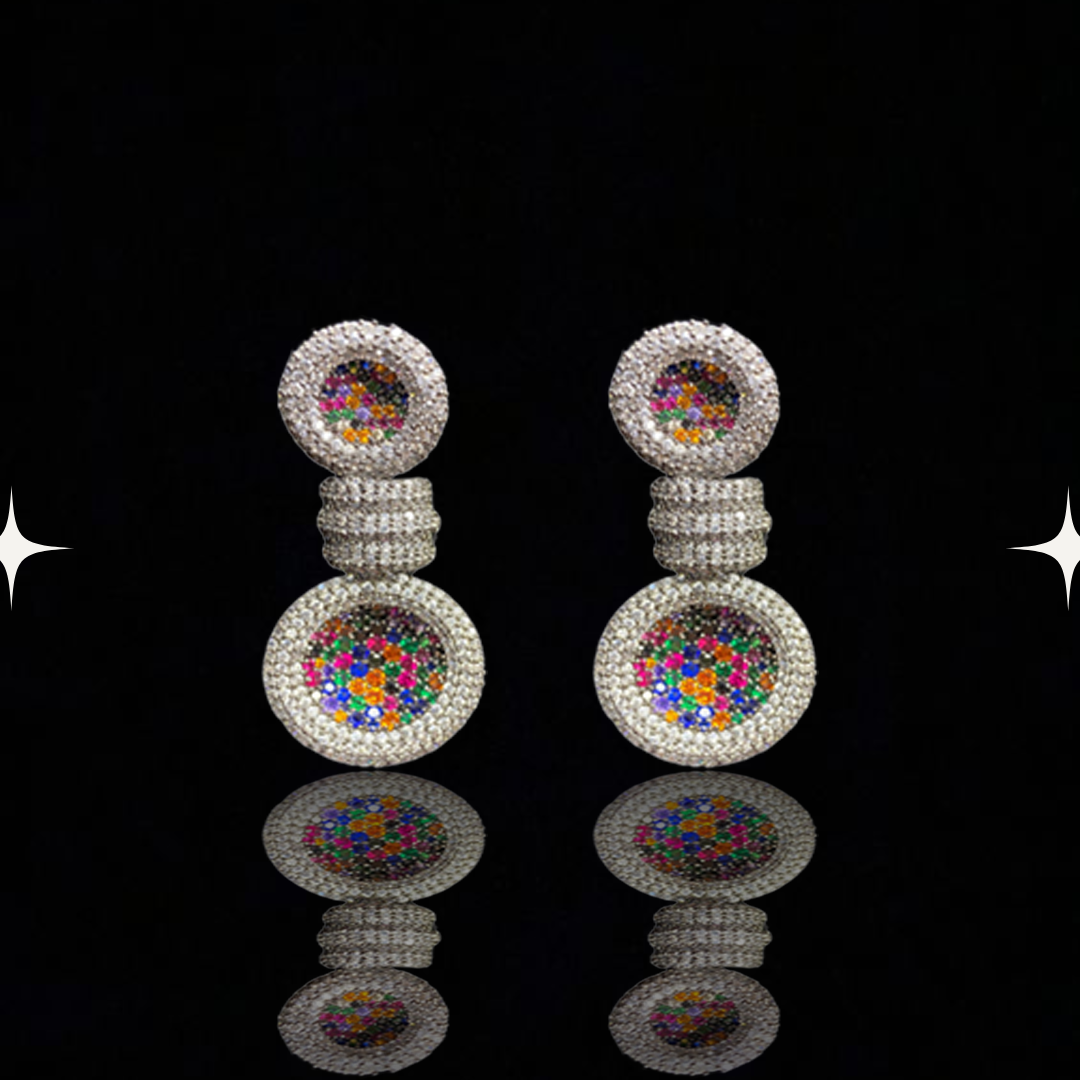 Psychedelic Kaleidoscope Drop Earrings