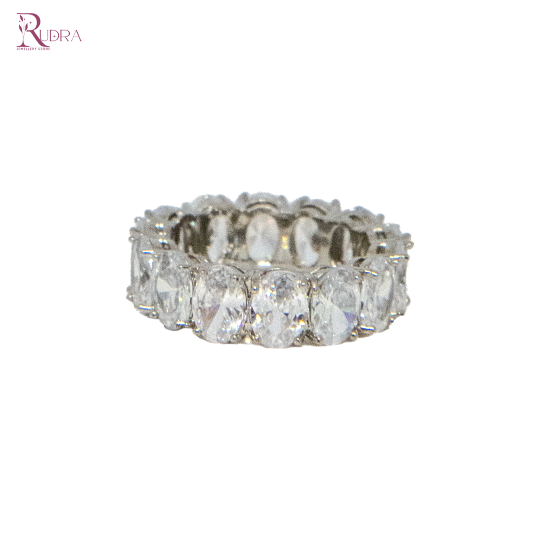 Oval Zirconia Eternity Ring
