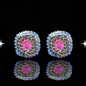 Spectrum Square Psychedelic Studs