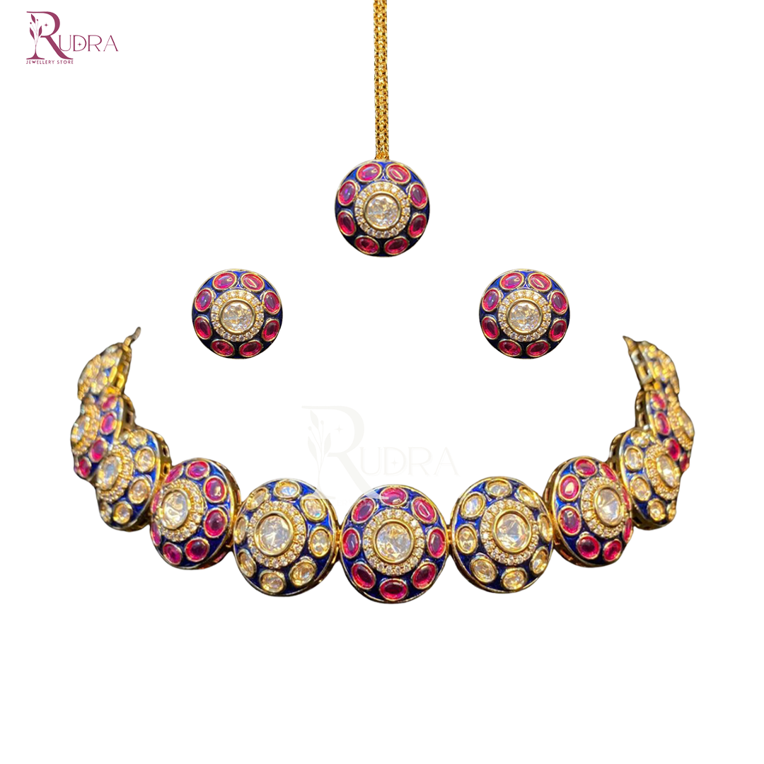 Kundan and Polki Choker Set