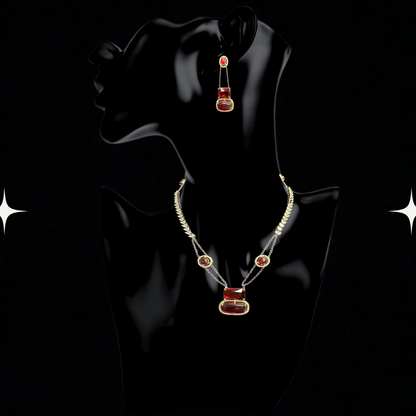 Aurora Elegance Gemstone Necklace Set