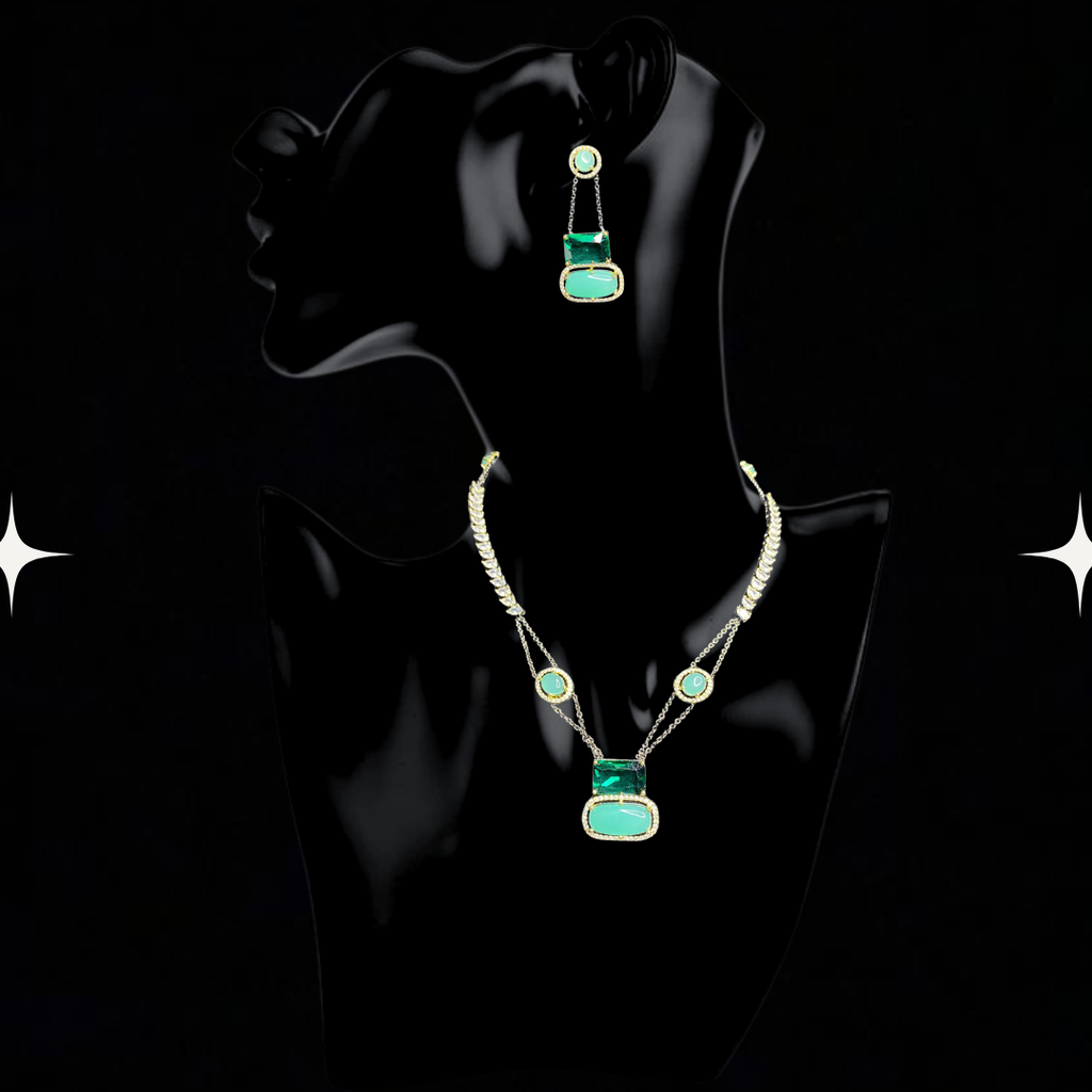 Aurora Elegance Gemstone Necklace Set