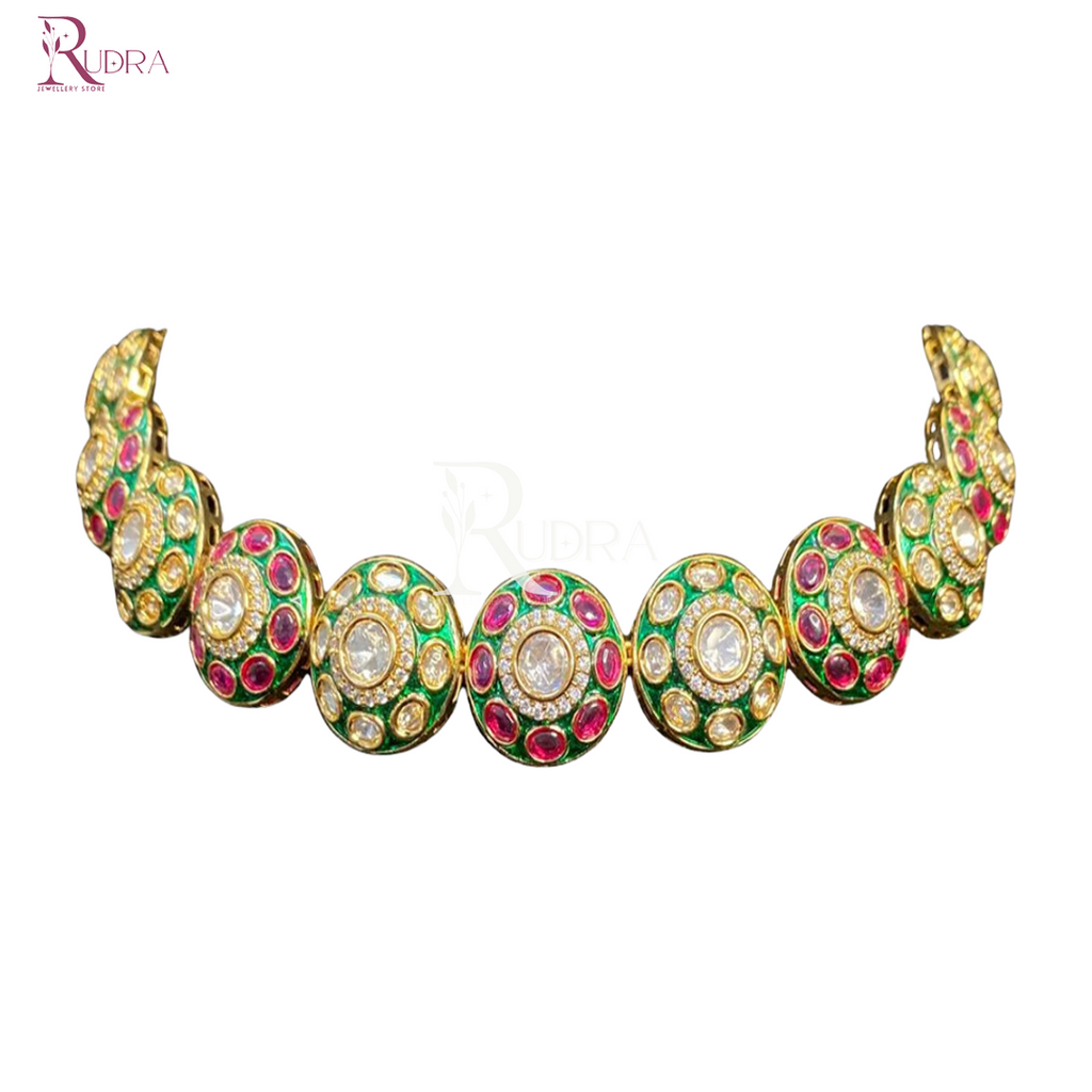 Kundan and Polki Choker Set
