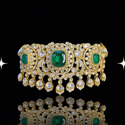 Emerald Enchantment Kundan Set