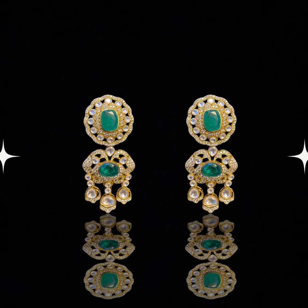 Emerald Enchantment Kundan Set