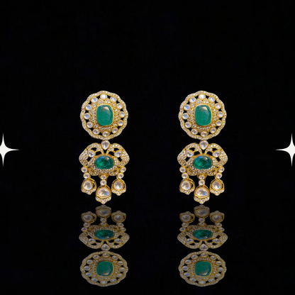 Emerald Enchantment Kundan Set