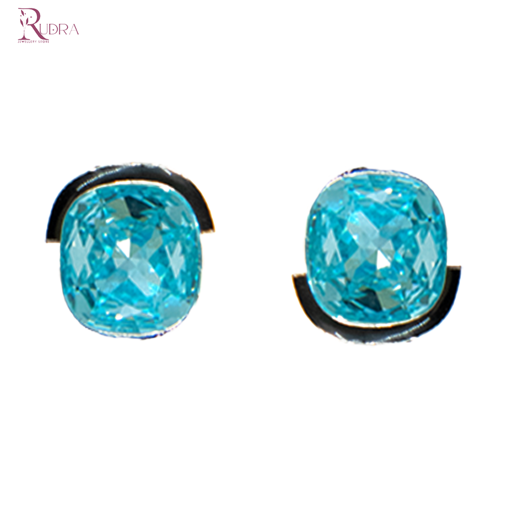 Blue Swarovski-Cut Glass Necklace & Earring Set
