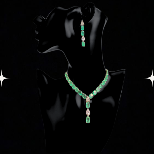 Mint Emerald Cascade Drop Set