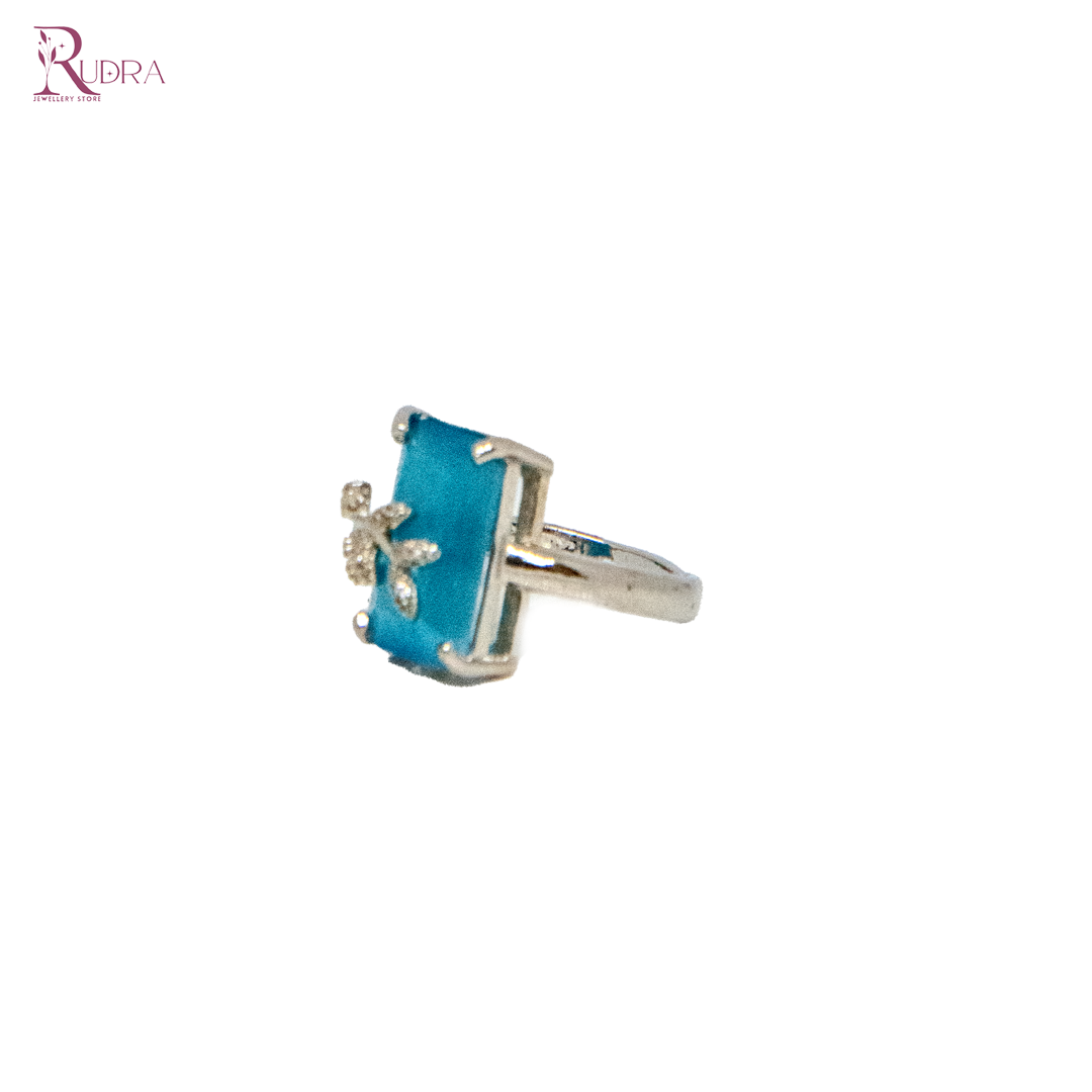 Leaf Gemstone Ring
