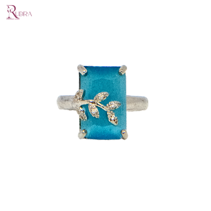 Leaf Gemstone Ring