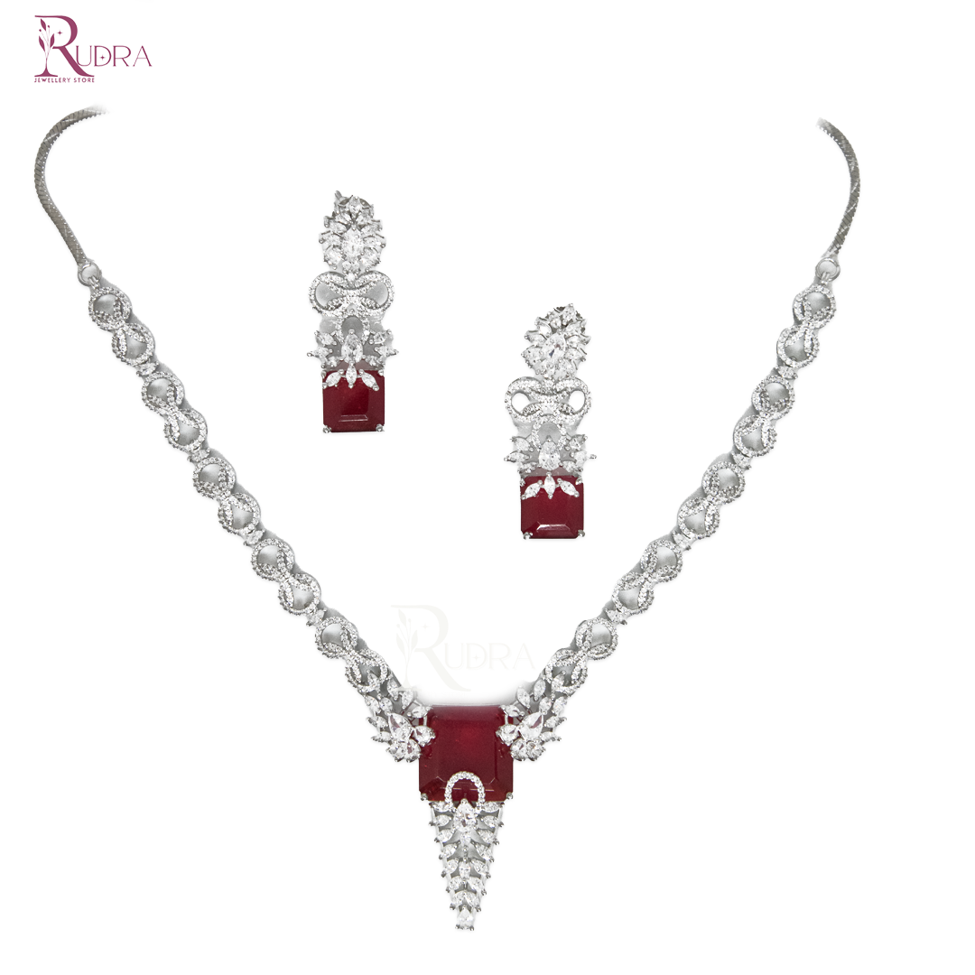 Regal Radiance American Diamond Necklace Set