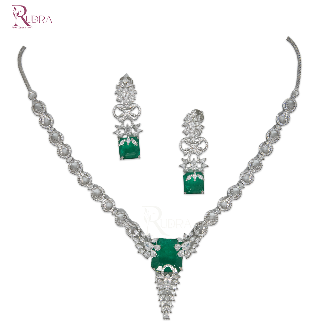 Regal Radiance American Diamond Necklace Set