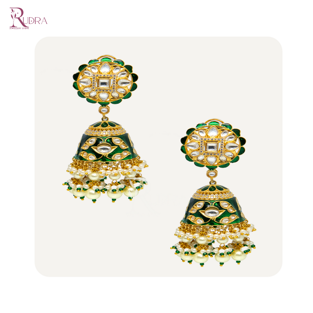 Regal Enamel Jhumkas