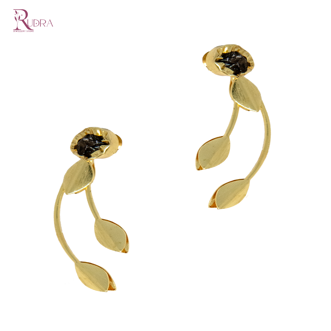 Midnight Bloom Arc Earrings