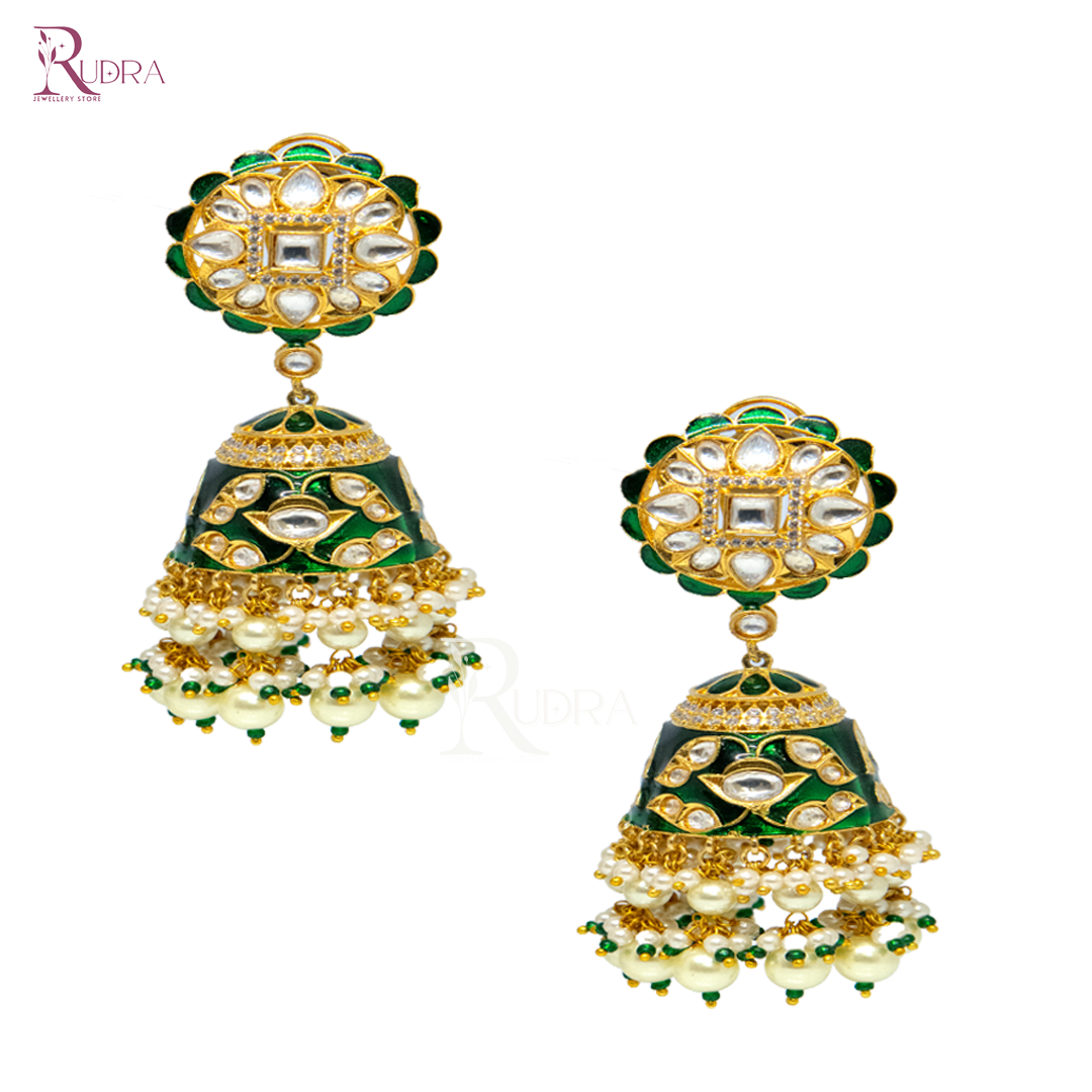Regal Enamel Jhumkas