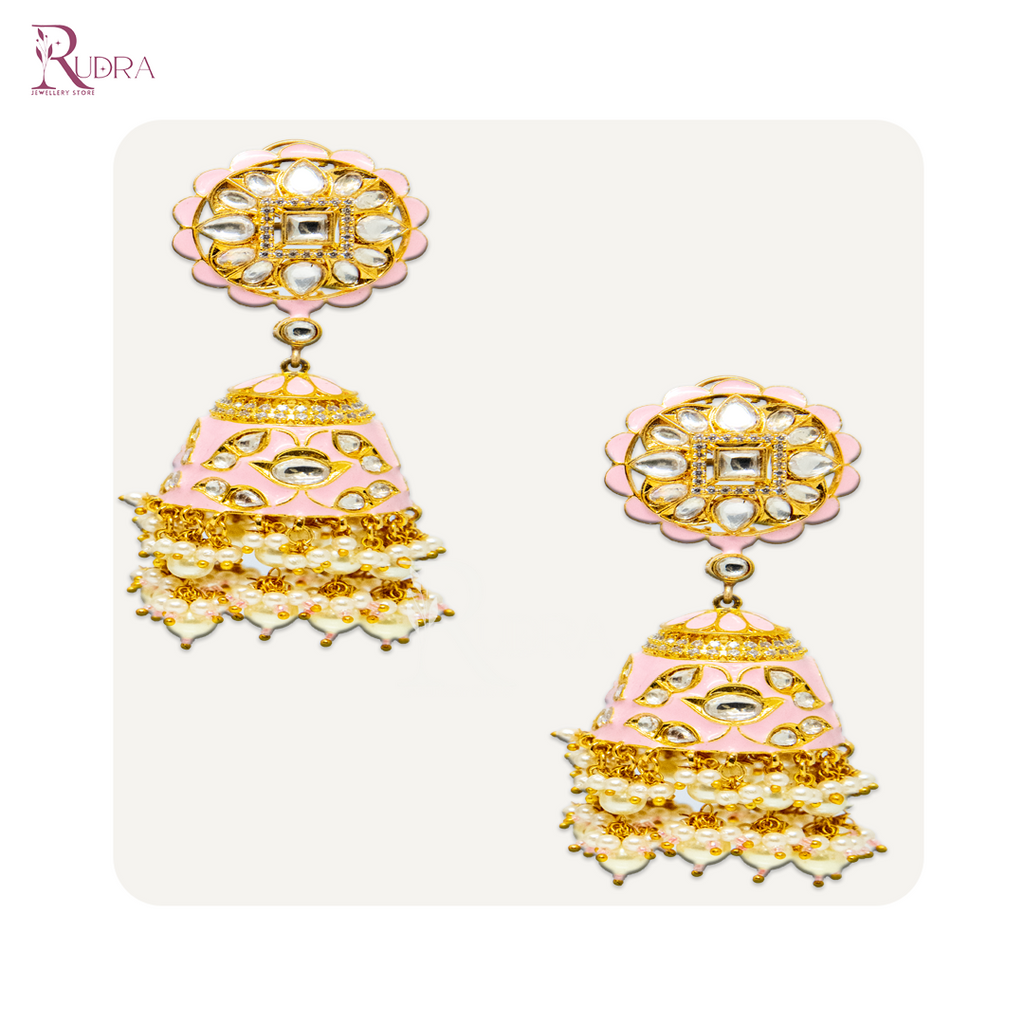 Regal Enamel Jhumkas