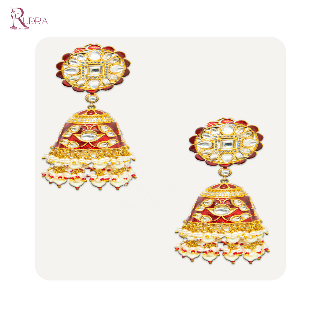 Regal Enamel Jhumkas