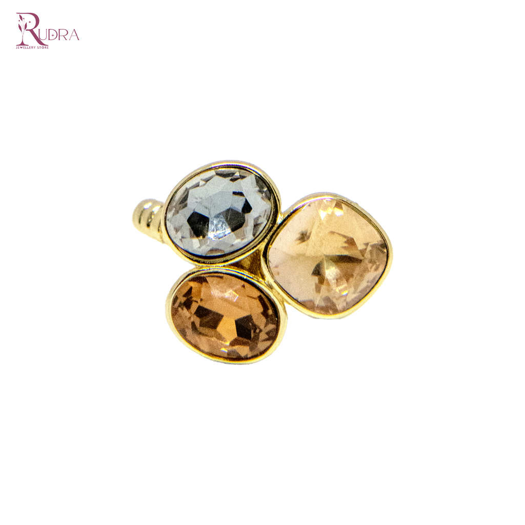 Brown Rhinestone Ring