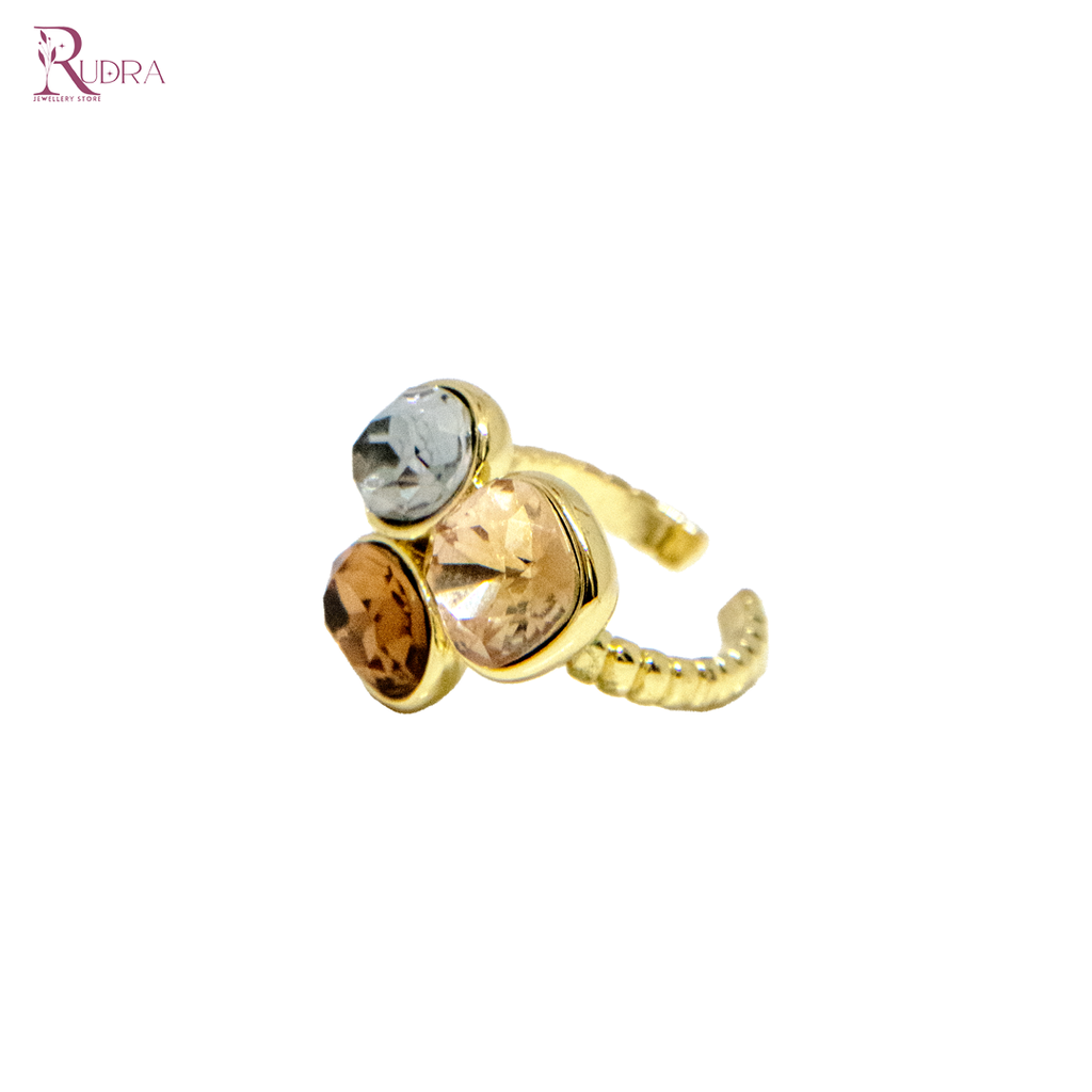 Brown Rhinestone Ring
