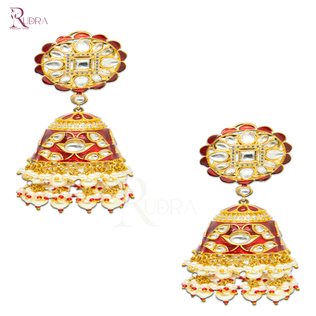 Regal Enamel Jhumkas