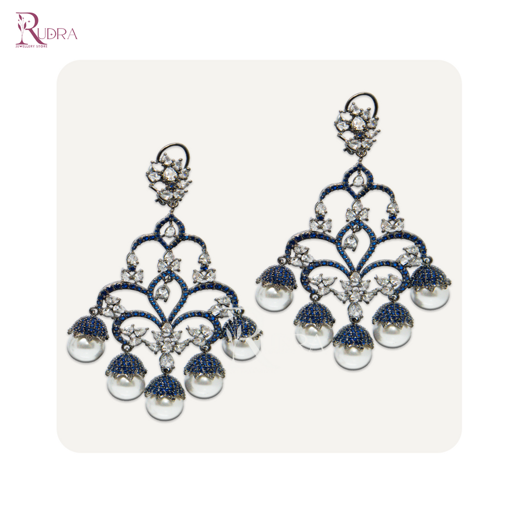 Psychedelic Pearl Cascade Earrings
