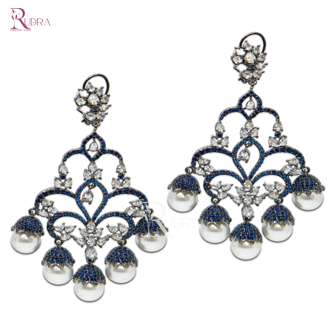 Psychedelic Pearl Cascade Earrings
