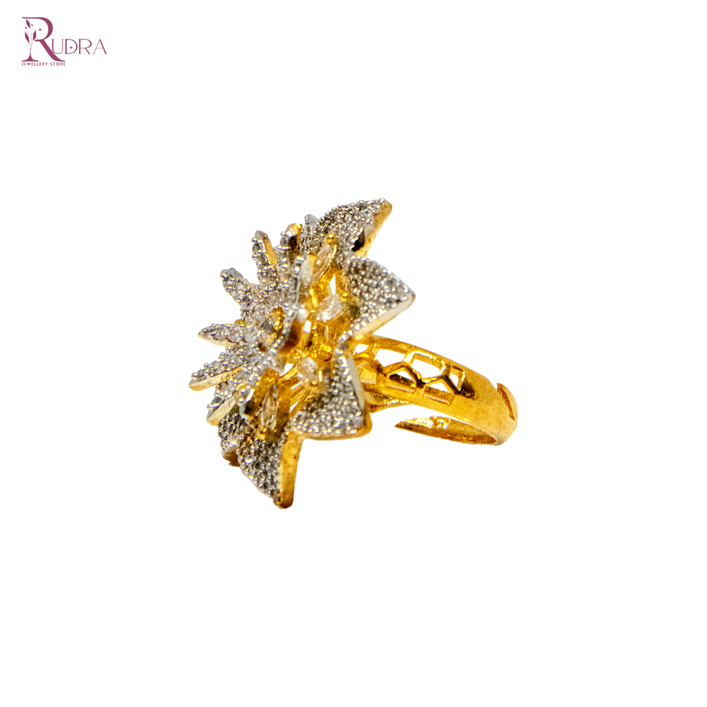 Luxury Floral Gold Ring