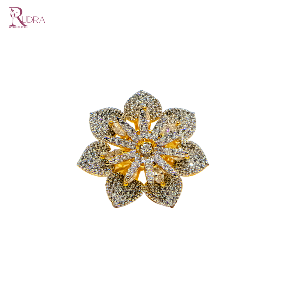 Luxury Floral Gold Ring