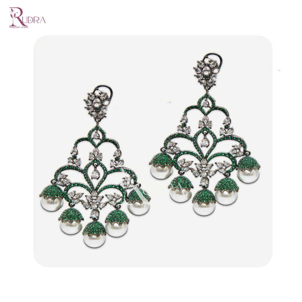 Psychedelic Pearl Cascade Earrings